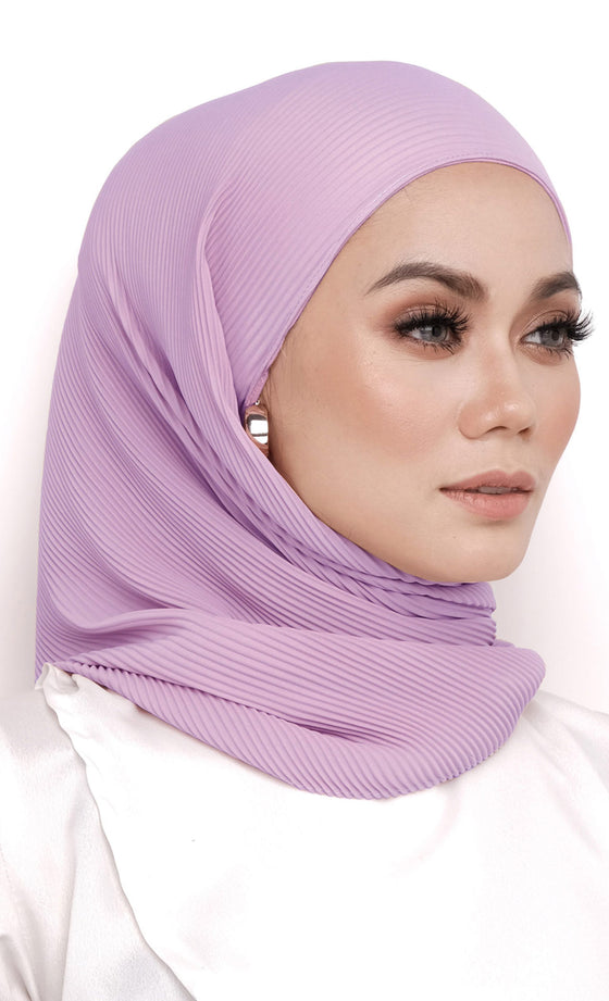 Instant Hijab Tamara Pleats Edition In Lavendar