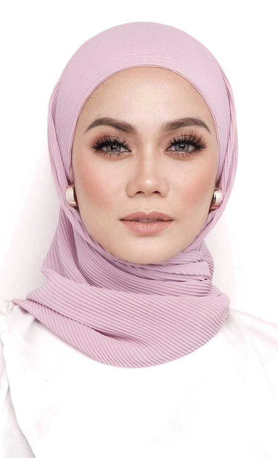 Instant Hijab Tamara Pleats Edition In Mauve