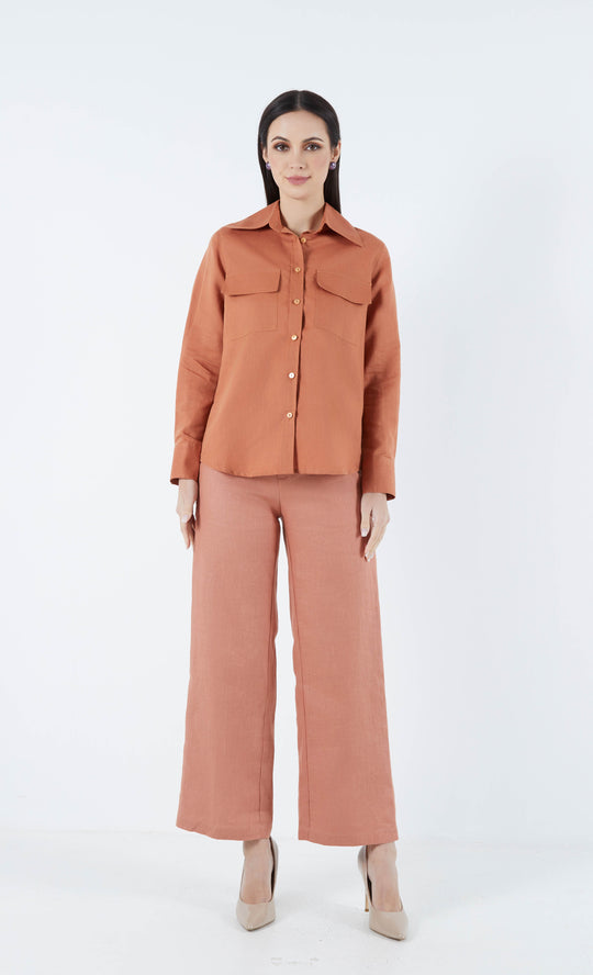 Casablanca Shirt in Cinnamon Brown
