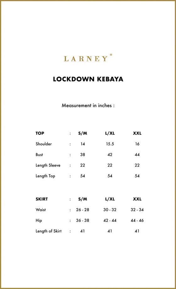 Lockdown Kebaya in Dark Blue
