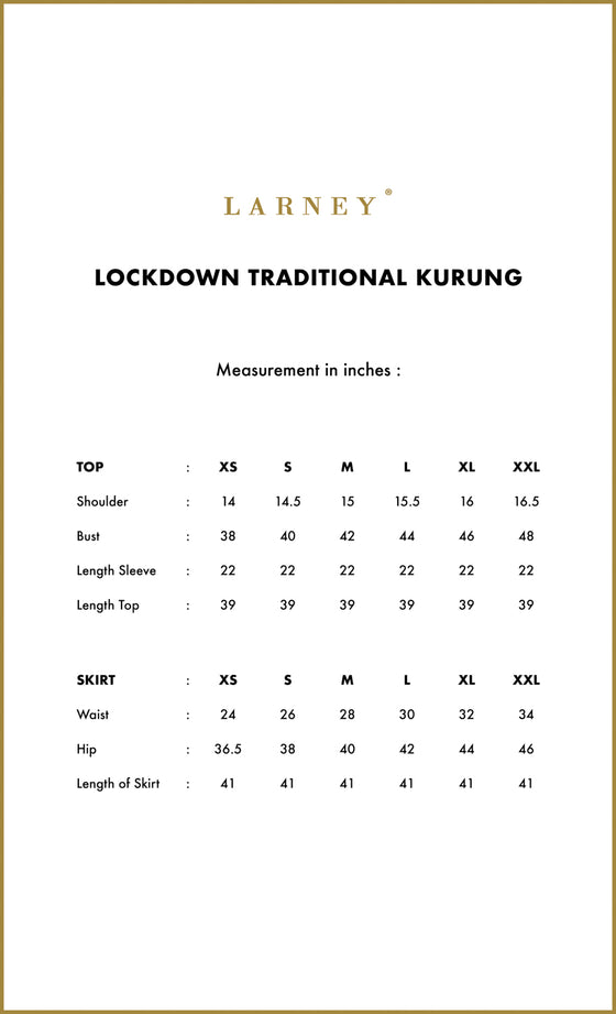 Lockdown Traditional Kurung in Gold