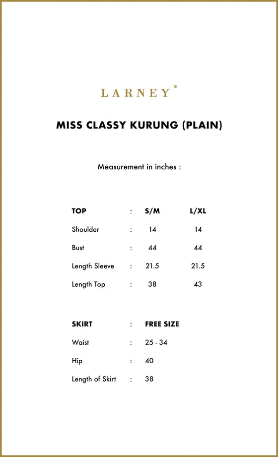 Miss Classy Kurung in Winter Sky