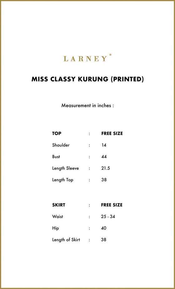 Miss Classy Kurung in Orange Geometric