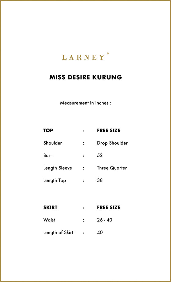 Miss Desire Kurung in Off White