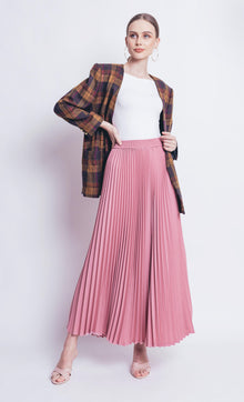  Olivia Pleated Skirt in Salmon Pink