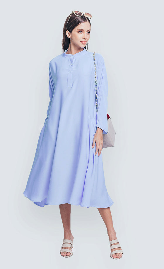 Portia Oversized Dress in Cornflower Blue