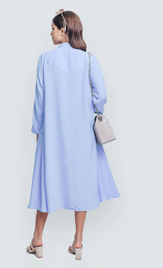 Portia Oversized Dress in Cornflower Blue