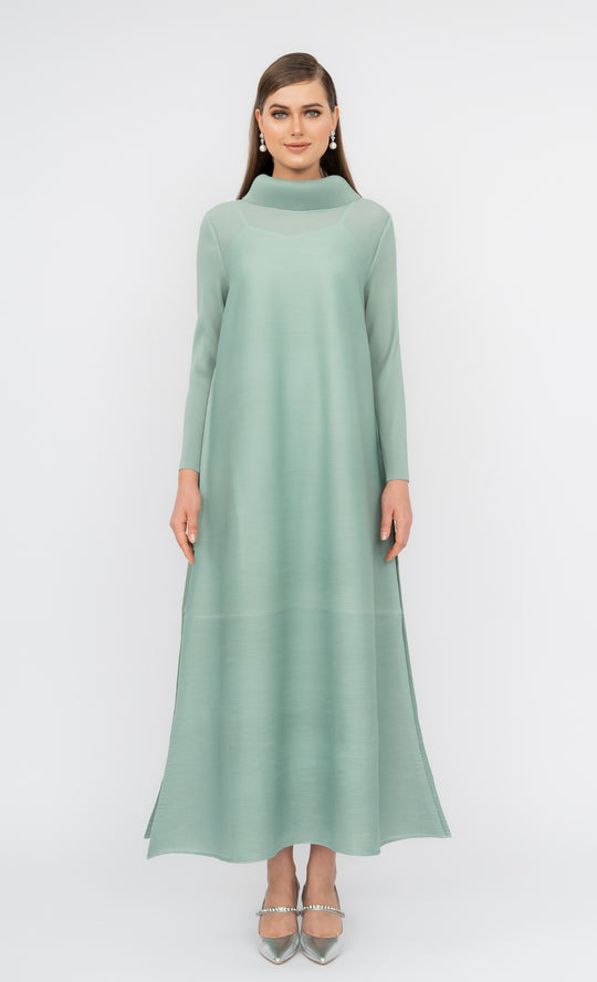 Miss Majestic Abaya in Frosty Green