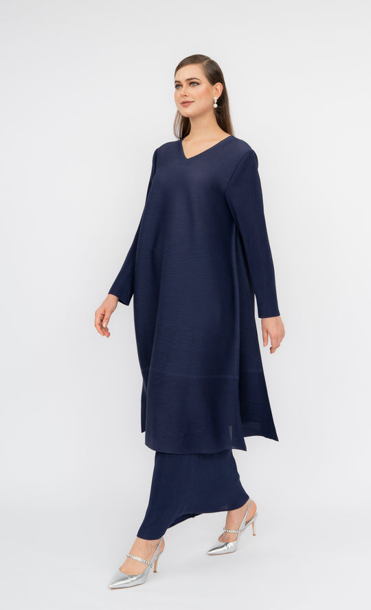 Miss Classy Kurung  in Midnight Blue