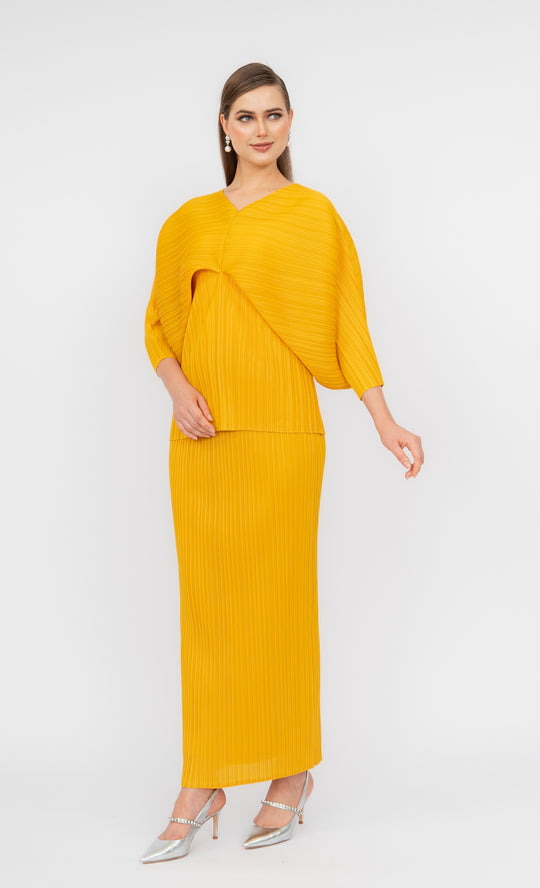 Miss Liberty Kurung in Golden Yellow