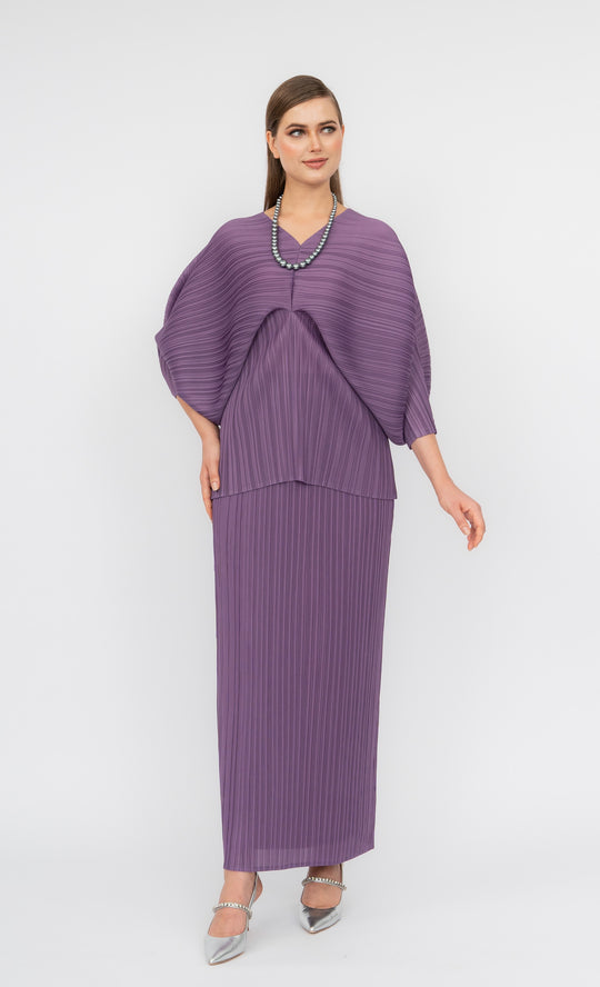 Miss Liberty Kurung in Dusty Purple
