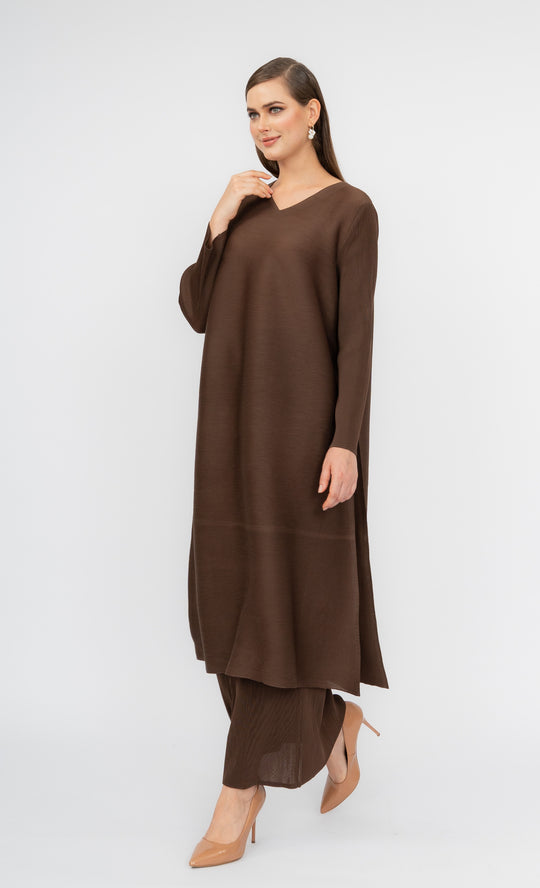 Miss Classy Kurung  in Sepia Brown