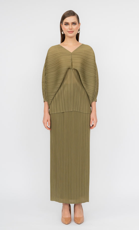 Miss Liberty Kurung in Olive