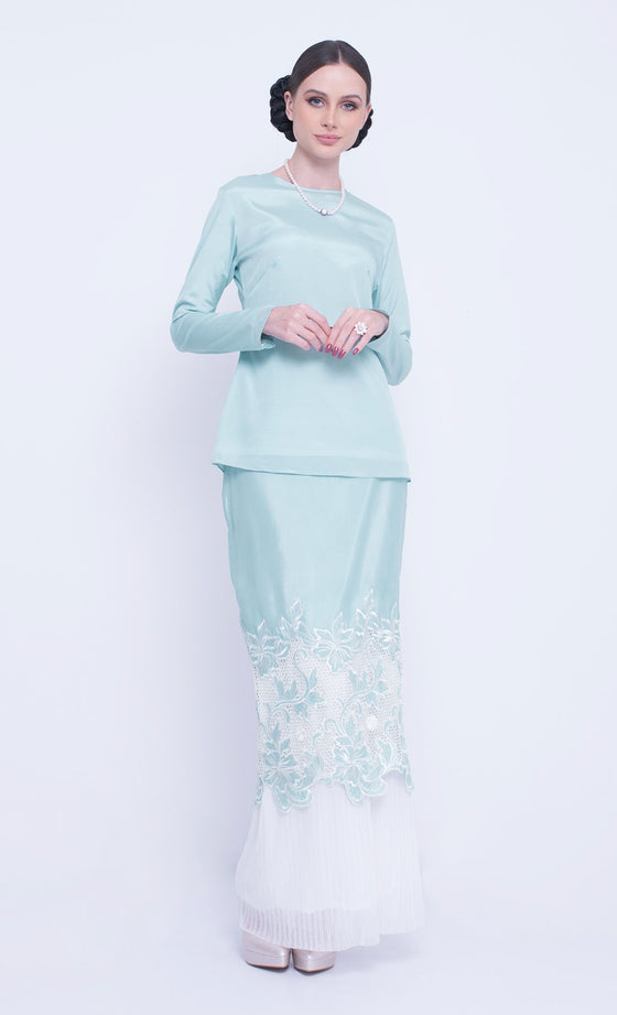 Refresh Embroidery Kurung in Blue