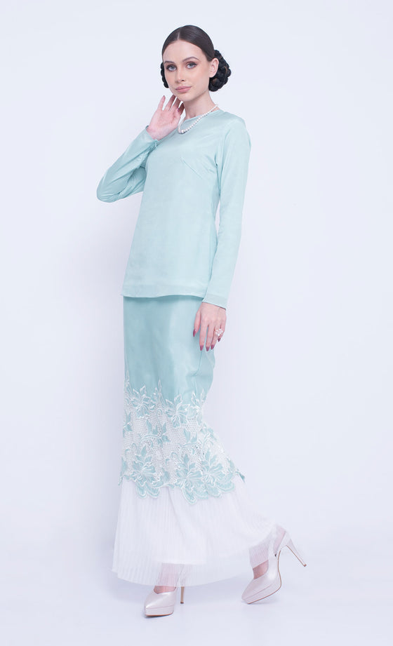 Refresh Embroidery Kurung in Blue