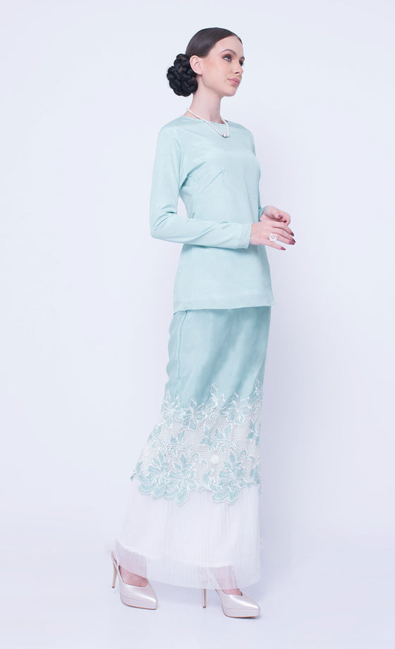 Refresh Embroidery Kurung in Blue