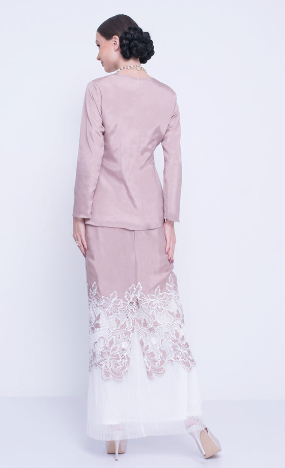 Refresh Embroidery Kurung in Carob