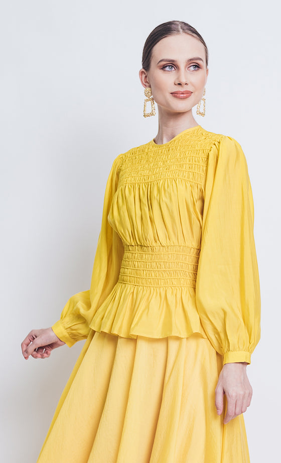 Larney Valentina Top in Laguna Yellow