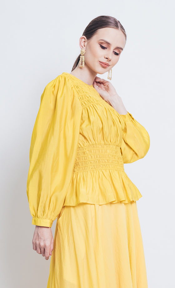 Larney Valentina Top in Laguna Yellow