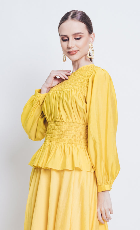 Larney Valentina Top in Laguna Yellow