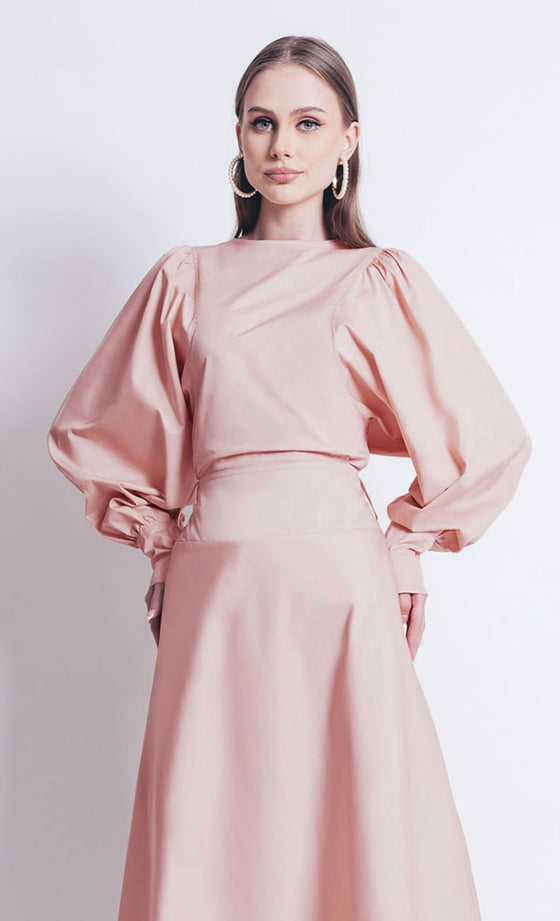 Venti Puffed Top in Blush Pink