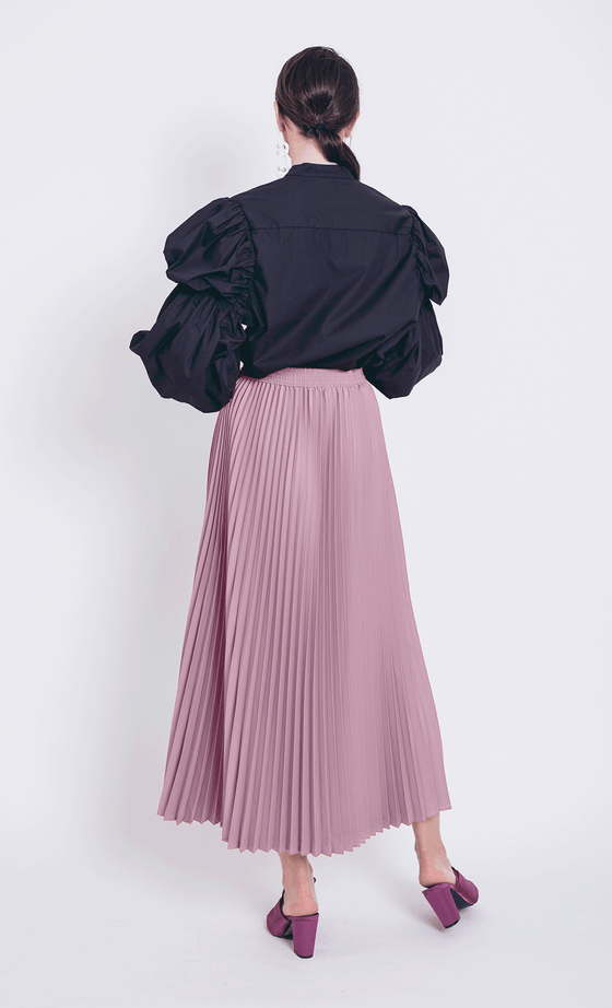 Nayla Pleated Skirt in Salmon Pink