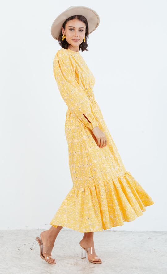 Rose Dress in Yellow