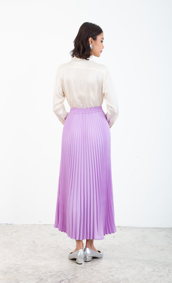 Olivia Pleated Skirt in Lavender