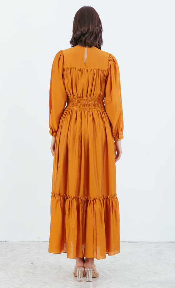 Valentina Dress in Mustard
