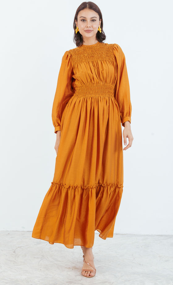 Valentina Dress in Mustard